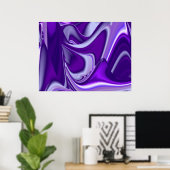 Paarse dromen, Abstracte Fantasy Rainbow Art Poster (Thuiskantoor)