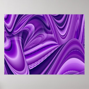 Paarse dromen, Abstracte Fantasy Rainbow Art Poster