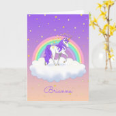  Paarse dromen regenboogvlies Kaart (Gele Bloem)