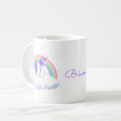  Paarse dromen regenboogvlies Koffiemok (Voorkant links)