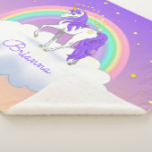  Paarse dromen regenboogvlies Sherpa Deken (3/4)