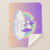  Paarse dromen regenboogvlies Sherpa Deken (Voorkant)
