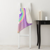  Paarse dromen regenboogvlies Sherpa Deken (In situ)