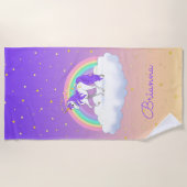 Paarse dromen regenboogvlies Strandlaken (Voorkant)