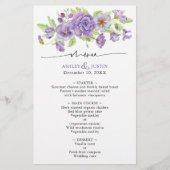 Paarse dromen stijlvol menu voor het ontvangen van (Voorkant)