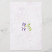 Paarse dromen stijlvol menu voor het ontvangen van (Achterkant)