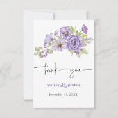 Paarse dromen stijlvolle bloemen Dank je wel (Voorkant)