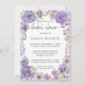 Paarse dromen stijlvolle bridal Shower Uitnodiging (Voorkant)