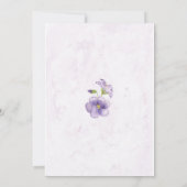 Paarse dromen stijlvolle bridal Shower Uitnodiging (Achterkant)