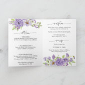 Paarse dromen stijlvolle bruiloft met bruidsfloral (Binnen)