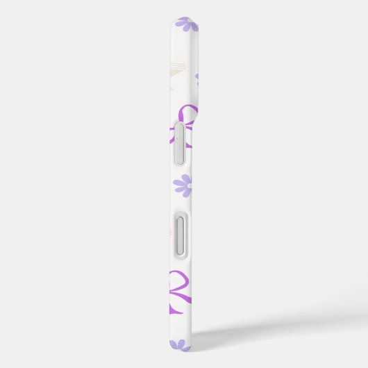 Paarse Droom Boeken & Strikken Patroon Case-Mate iPhone Case (Achterkant / Rechts)