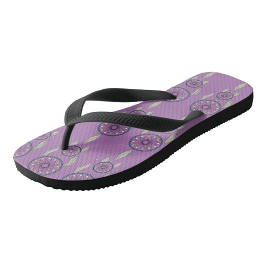 Paarse Droom Catcher Patroon Teenslippers (Schuin)