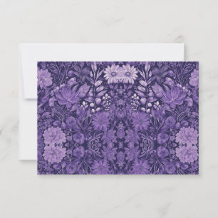 Paarse Droom Elegant Botanisch Ontwerp  Bedankkaart