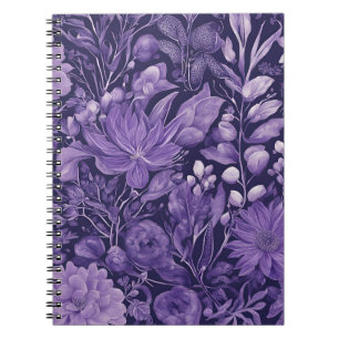 Paarse droom Elegant botanisch ontwerp geïnspireer Notitieboek