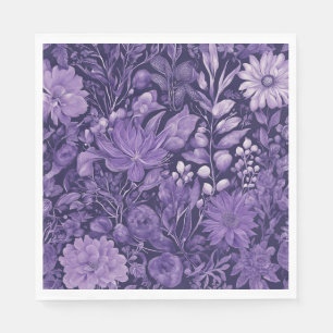 Paarse Droom Elegant Botanisch Ontwerp geïnspireer Servet