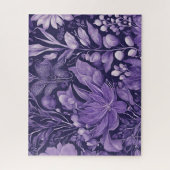 Paarse Droom Elegant Botanisch Ontwerp Legpuzzel (Verticaal)