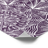 Paarse droom Elegant Typografie Mandala Art Modern Poster (Hoek)