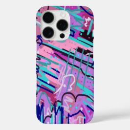 Paarse Droom Expressieve Print iPhone 16 Pro Hoesje