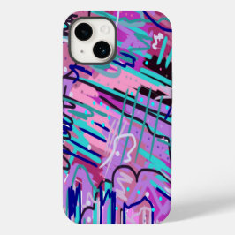 Paarse Droom Expressieve Print iPhone 16 Pro Hoesje