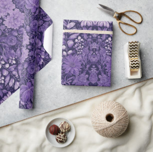 Paarse droom, fantasie bloem indigo palet cadeaupapier