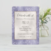 Paarse droom sprankeling kaart (Staand voorkant)