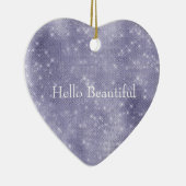 Paarse droom sprankeling keramisch ornament (Rechts)