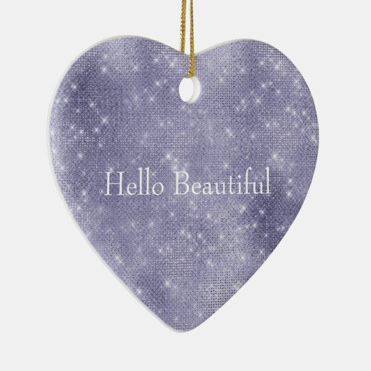 Paarse droom sprankeling keramisch ornament (Rechts)