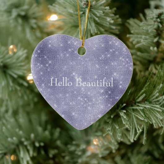 Paarse droom sprankeling keramisch ornament (Boom)