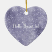 Paarse droom sprankeling keramisch ornament (Voorkant)