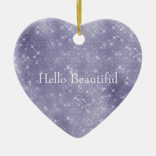 Paarse droom sprankeling keramisch ornament (Voorkant)