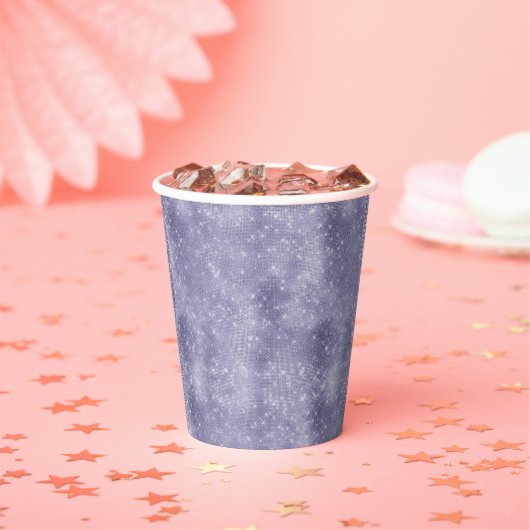 Paarse droom sprankeling papieren bekers (Insitu)