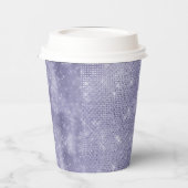 Paarse droom sprankeling papieren bekers (Links)