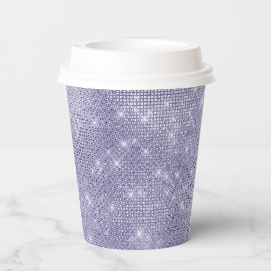 Paarse droom sprankeling papieren bekers (Achterkant)
