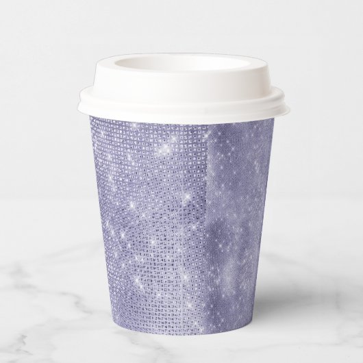 Paarse droom sprankeling papieren bekers (Rechts)