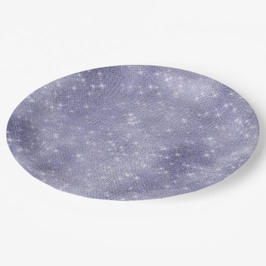 Paarse droom sprankeling papieren bordje (Gekanteld)