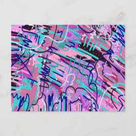 Paarse droomexpressie Abstract Briefkaart