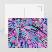 Paarse droomexpressie Abstract Briefkaart (Voorkant / Achterkant)