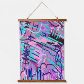 Paarse droomexpressie Abstract Hangend Wandkleed (Voorkant)
