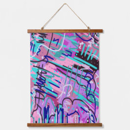 Paarse droomexpressie Abstract Hangend Wandkleed