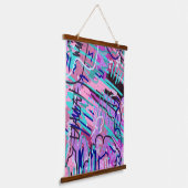 Paarse droomexpressie Abstract Hangend Wandkleed (Gebogen)