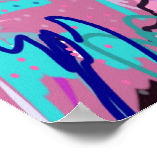 Paarse droomexpressie Abstract Poster (Hoek)