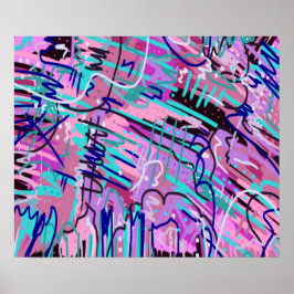 Paarse droomexpressie Abstract Poster