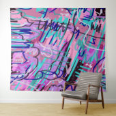 Paarse droomexpressie Abstract Wandkleed (In Situ (horizontaal))