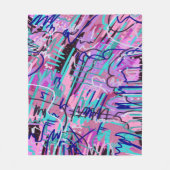 Paarse droomexpressieve Abstracte afdruk Fleece Deken (Voorkant)