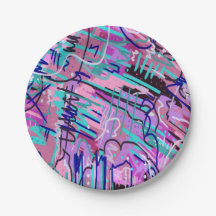 Paarse droomexpressieve Abstracte afdruk