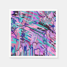 Paarse droomexpressieve Abstracte afdruk