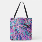 Paarse droomexpressieve Abstracte afdruk Tote Bag (Voorkant)