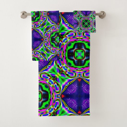 paarse droomkeukenset bad handdoek (Insitu)