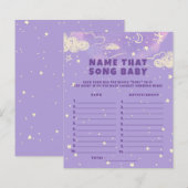 Paarse droomnaam die het Song Baby shower Game (Voorkant / Achterkant)
