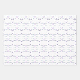 Paarse droompatroon inpakpapier vellen